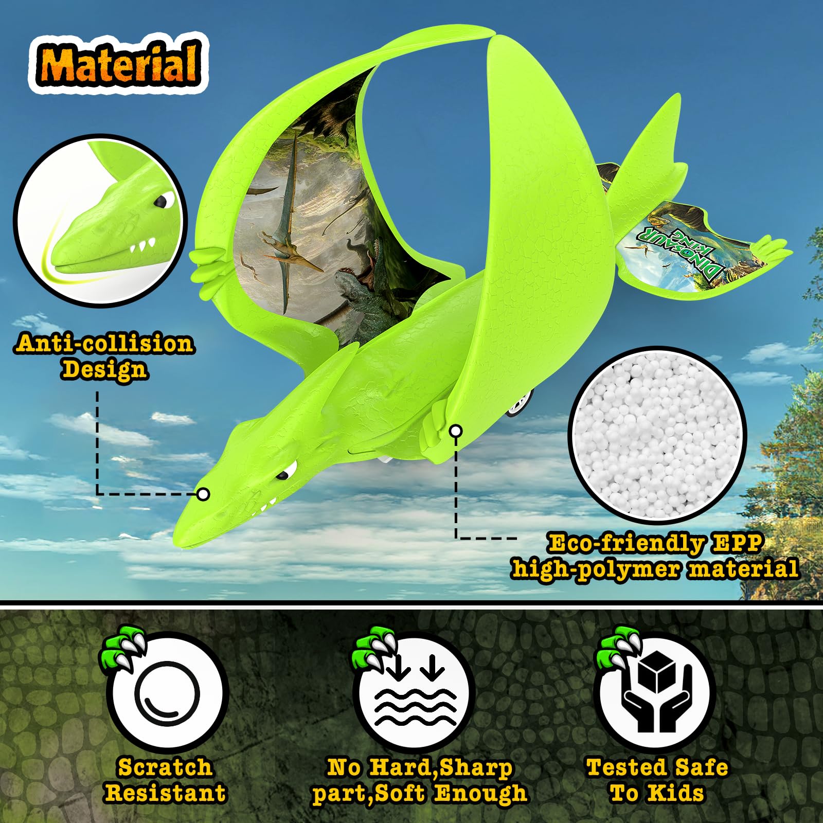 Aiencsai foam plane range 33 to 49 feet for backyard flight variety.