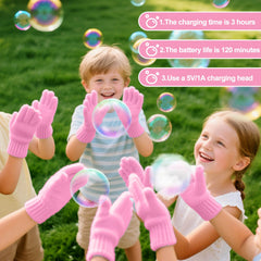 Bubbles with rainbow lights and soft sounds create an immersive sensory moment.
