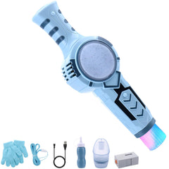 AIERSA Smoke Bubble Machine creating smoky bubbles for kid-friendly outdoor play