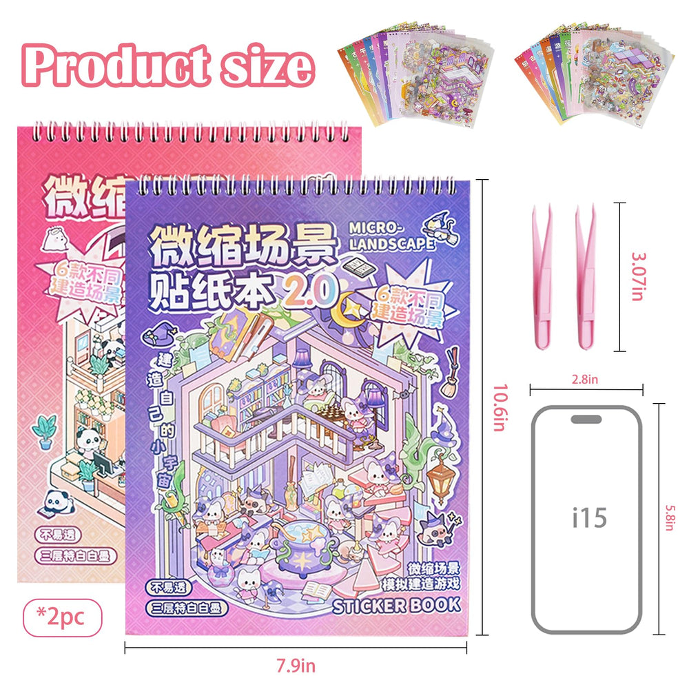 Aifong 3D scene stickers close-up shows vivid textures for tactile crafting.