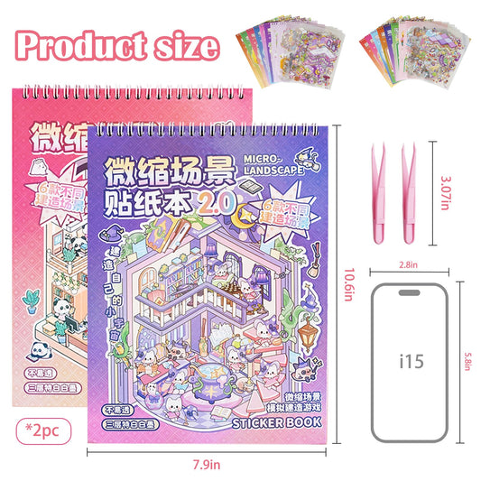 Aifong 3D scene stickers close-up shows vivid textures for tactile crafting.