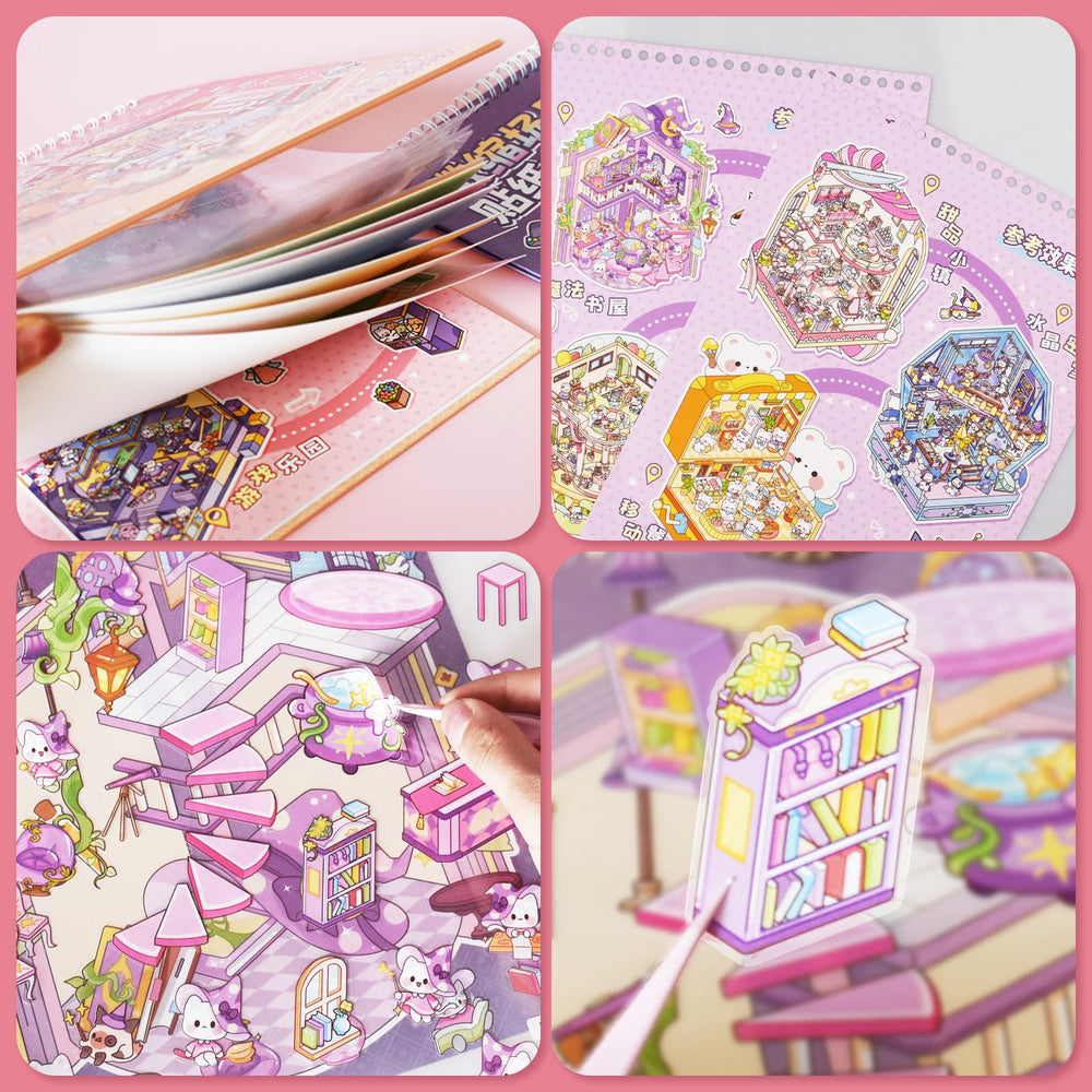 Aifong ancient town scene sticker features detailed artwork for immersive hobby.