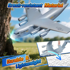 AIGIMU RC plane uses 2.4 GHz radio for stable control and group flights.
