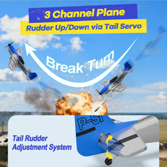 AIGIMU RC Airplane with 2.4 GHz remote enables stable control during flights.