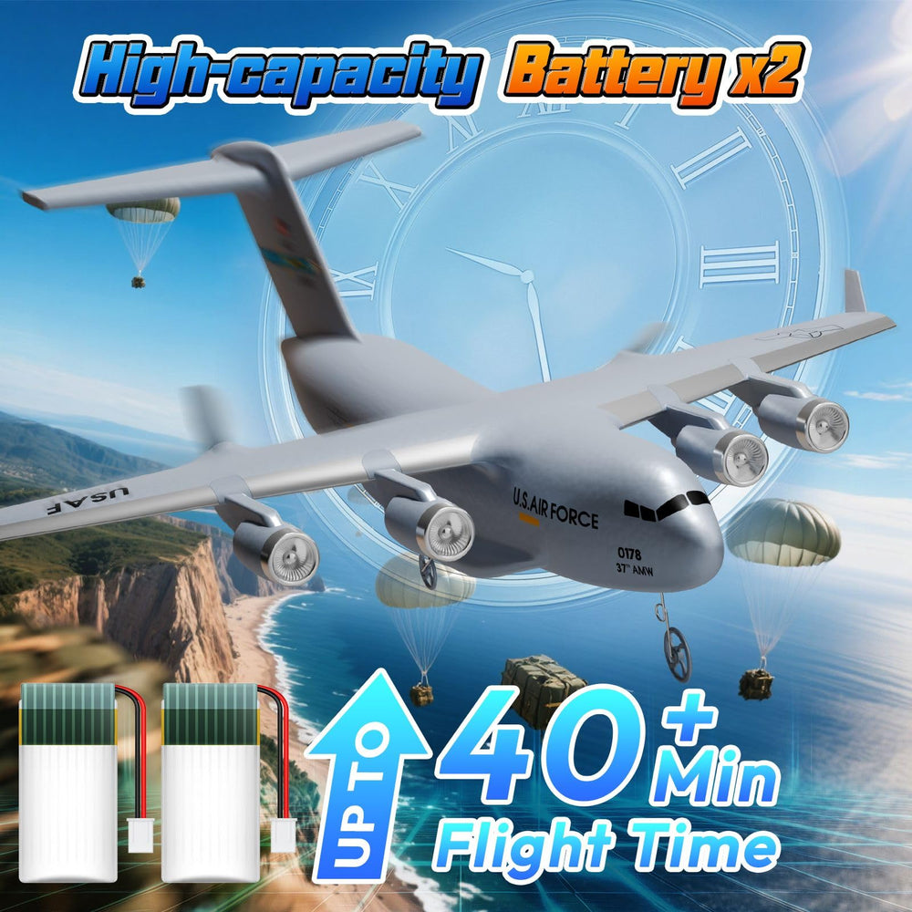 AIGIMU RC plane delivers over 40 minutes of flight time per session.