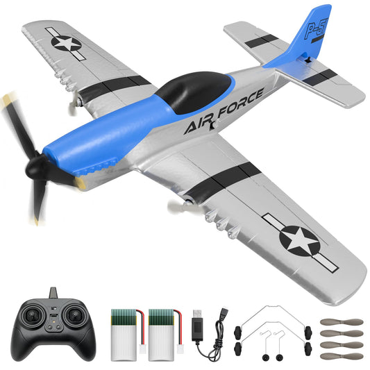AIGIMU RC Airplane shows realistic P-51 Mustang detailing for immersive flights.