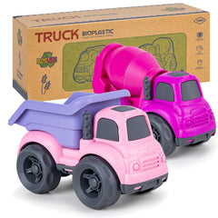 Aigitoy pink dump truck toy for toddlers, easy to push and durable.
