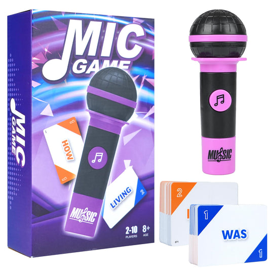 Aigomc mic misheard music trivia game for party laughs and easy setup.