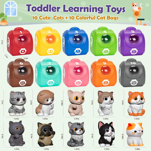 Aigybobo cat bags color coding supports early color and number recognition