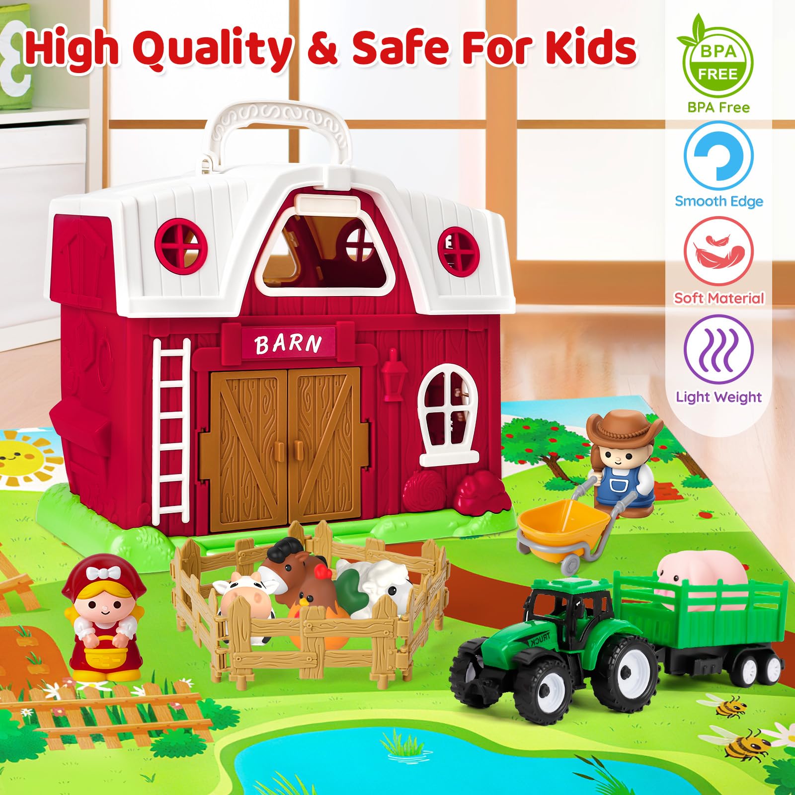 Aigybobo farmer and farmwife figures foster role-play and narrative building.