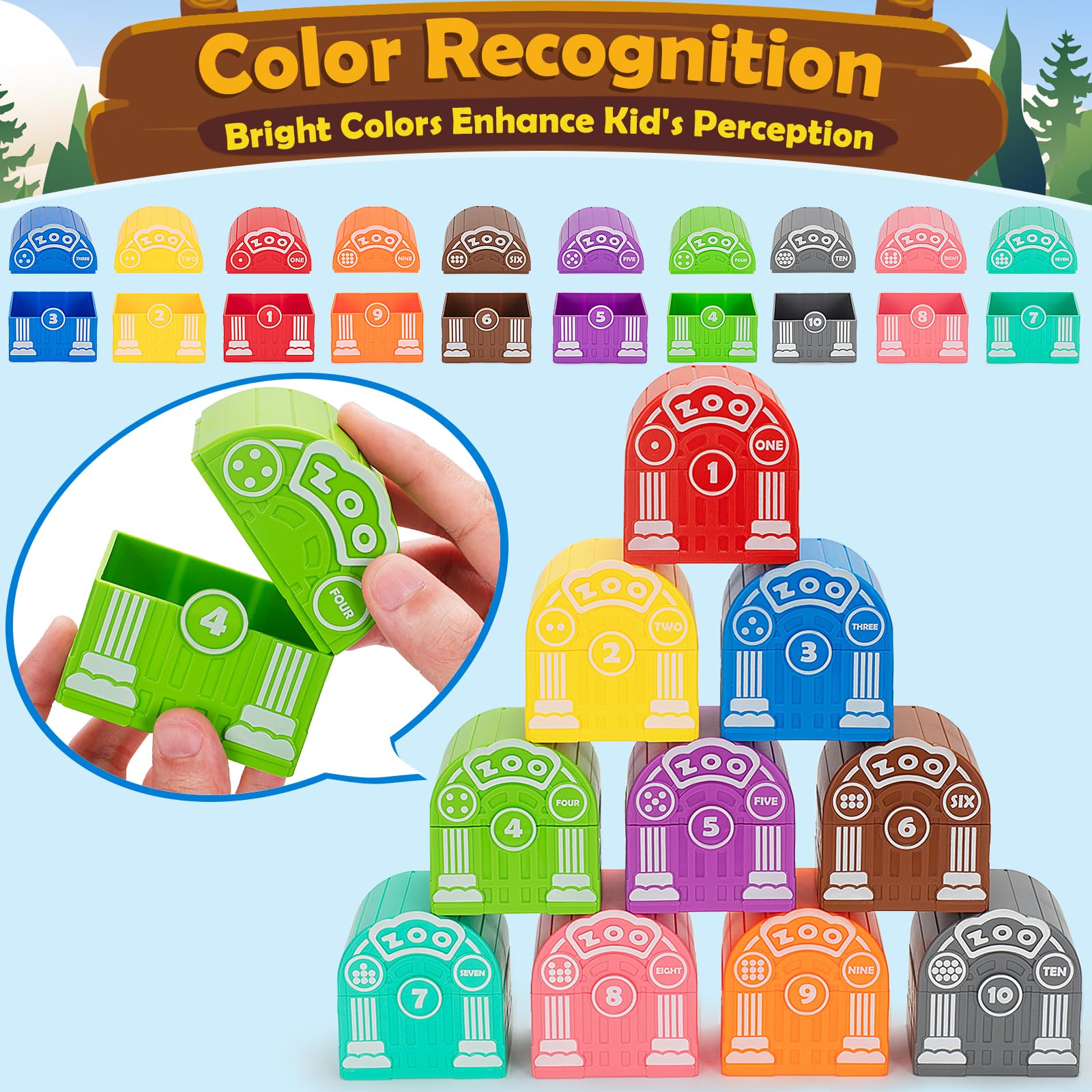 Aigybobo Montessori counting with 1-10 dots enhances number recognition