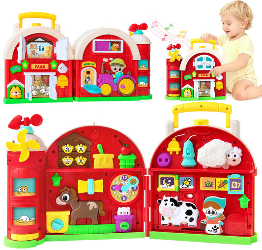Aigybobo Montessori Farm Busy Board open and close focus aids fine motor practice.