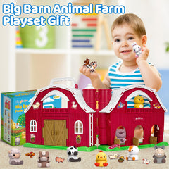Aigybobo portable farm toy with handle for play on the go.
