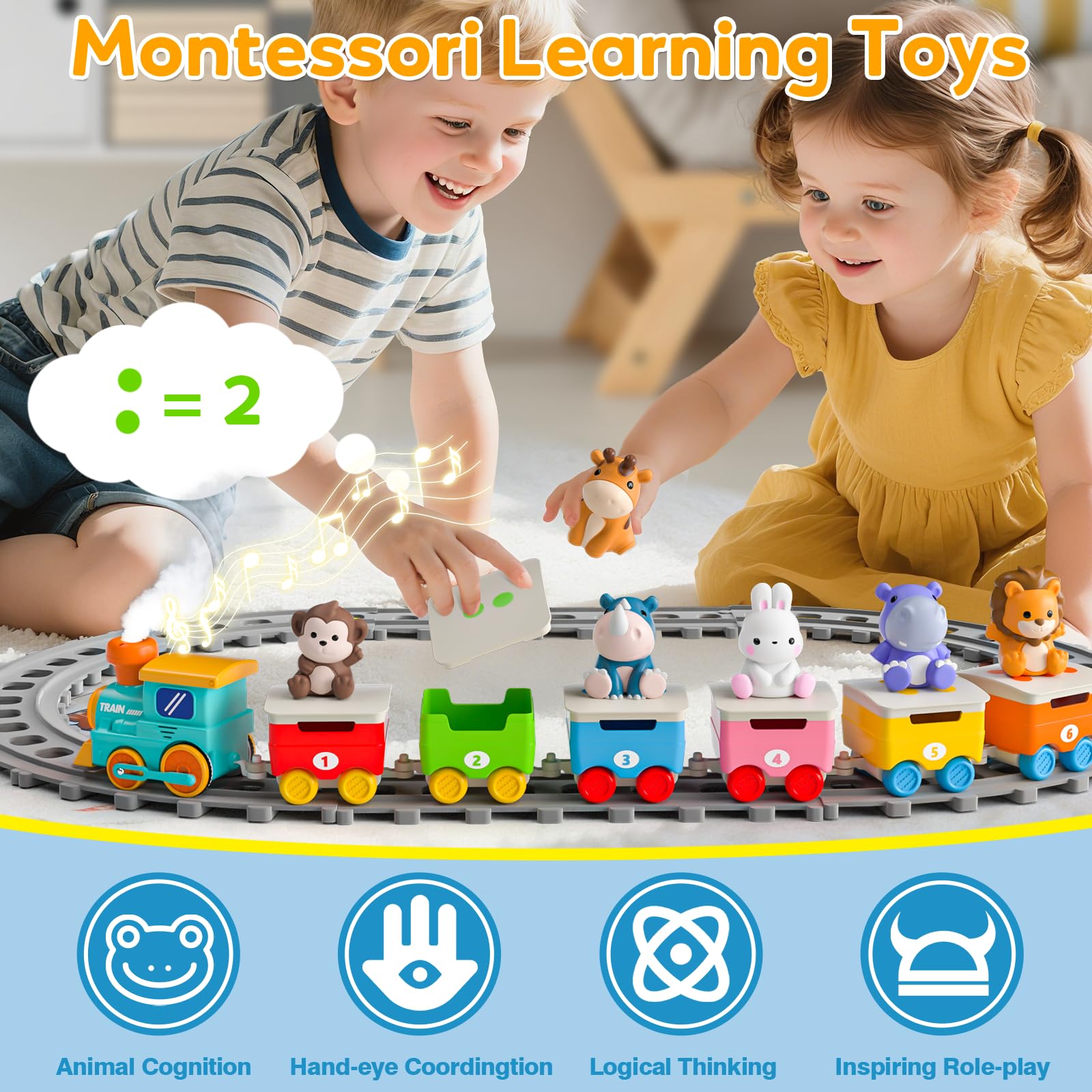 Aigybobo ten-track layout encourages planning and fine motor skills.