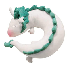 AIHANCH anime neck pillow white dragon front view for cozy travel support