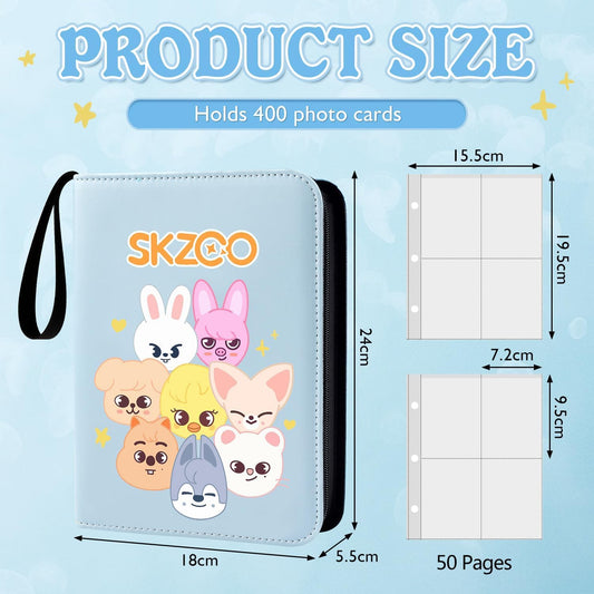 AiHdcy photocard binder 4-pocket layout keeps Stray SKZ cards organized