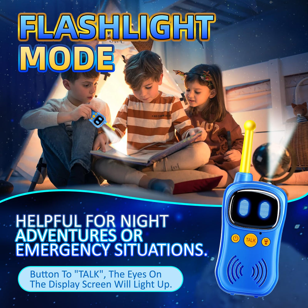 Aihuzai Astronaut Walkie Talkie requires 3 AAA batteries to power on for outdoor play.