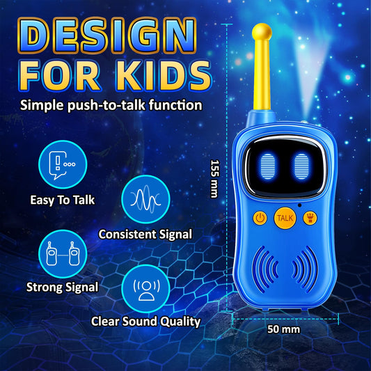 Aihuzai Astronaut Walkie Talkie top flashlight demonstrates quick illumination during evening adventures for safety.
