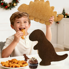 Aiideals Dino Nugget Pillow on couch making a fun conversation piece
