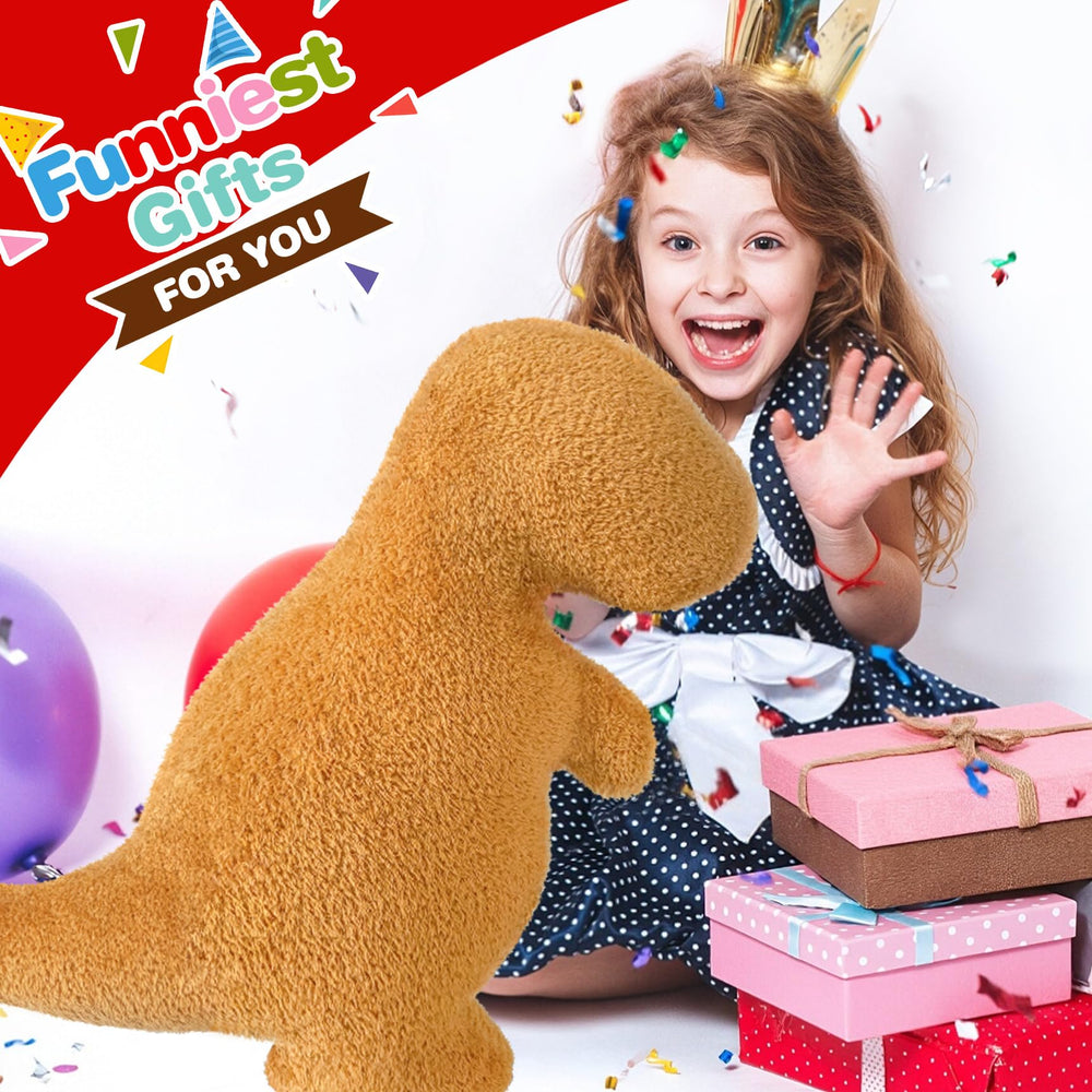 Aiideals dino nugget pillow soft brown fur enhances cuddling moments