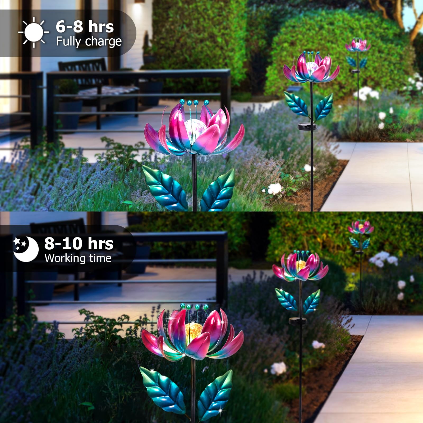 AIINY eight-color LED creating a vibrant lighting show at night