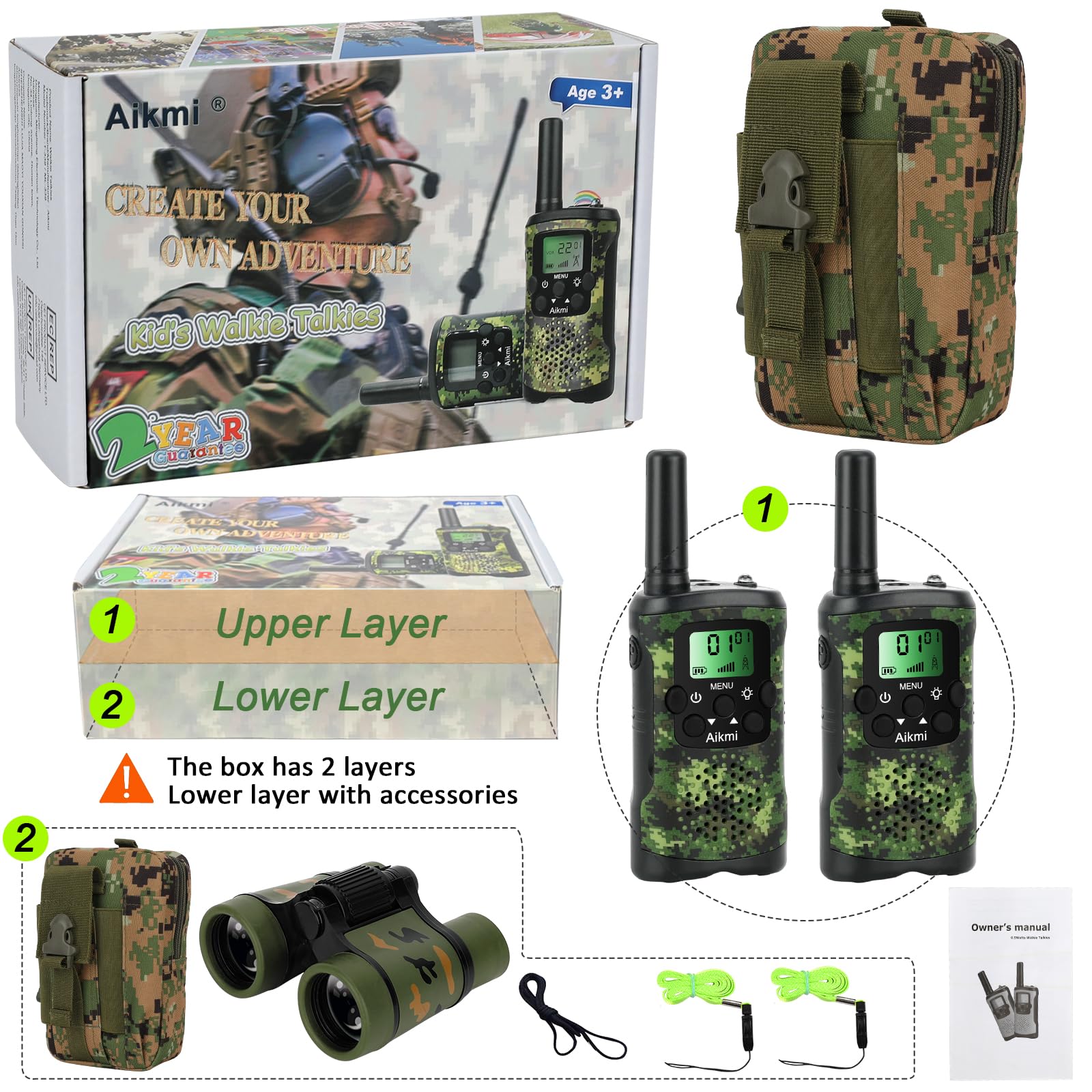 Long lasting battery life on Aikmi walkie talkies supports adventures