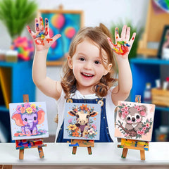 AILIBUT four framed canvases with textures for quick, clean painting
