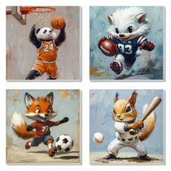 ailibut 4-pack paint by numbers for kids with framed animals canvas for beginner art