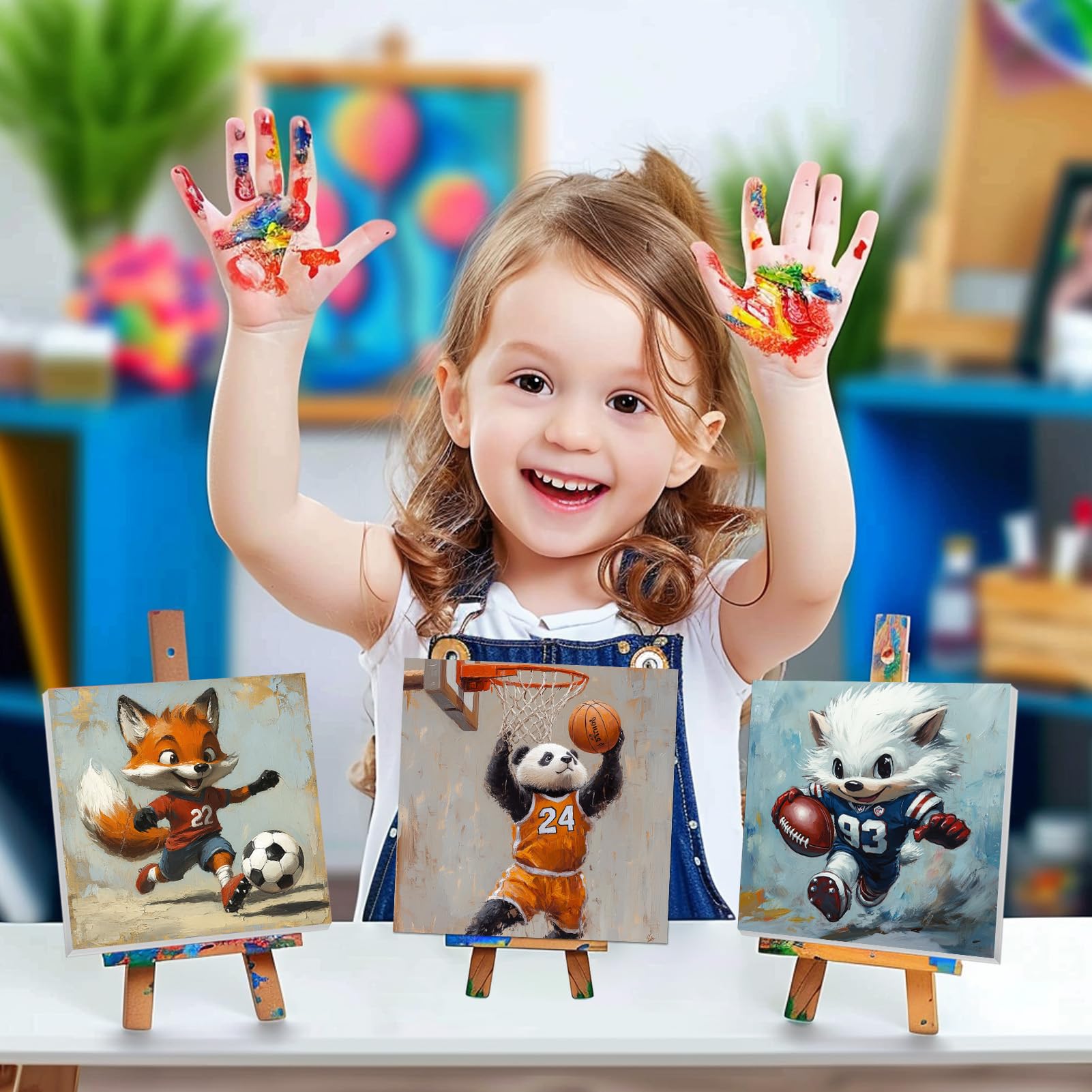 ailibut eight kid-friendly paint brushes set enables quick coloring sessions