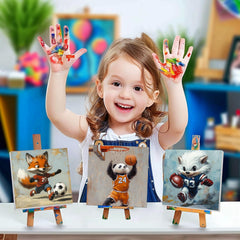ailibut eight kid-friendly paint brushes set enables quick coloring sessions
