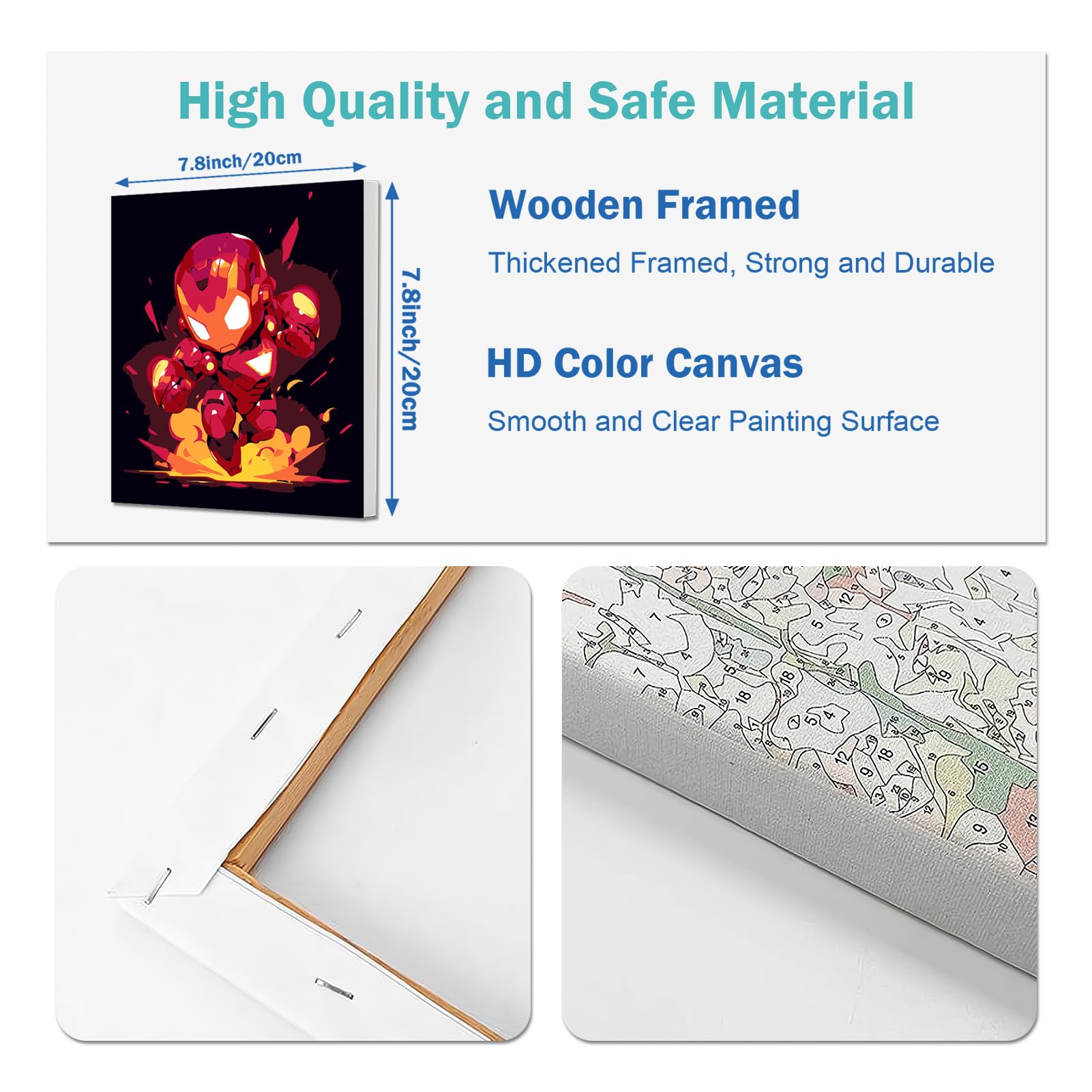 ailibut high-definition printed textured canvases with clear number guidance