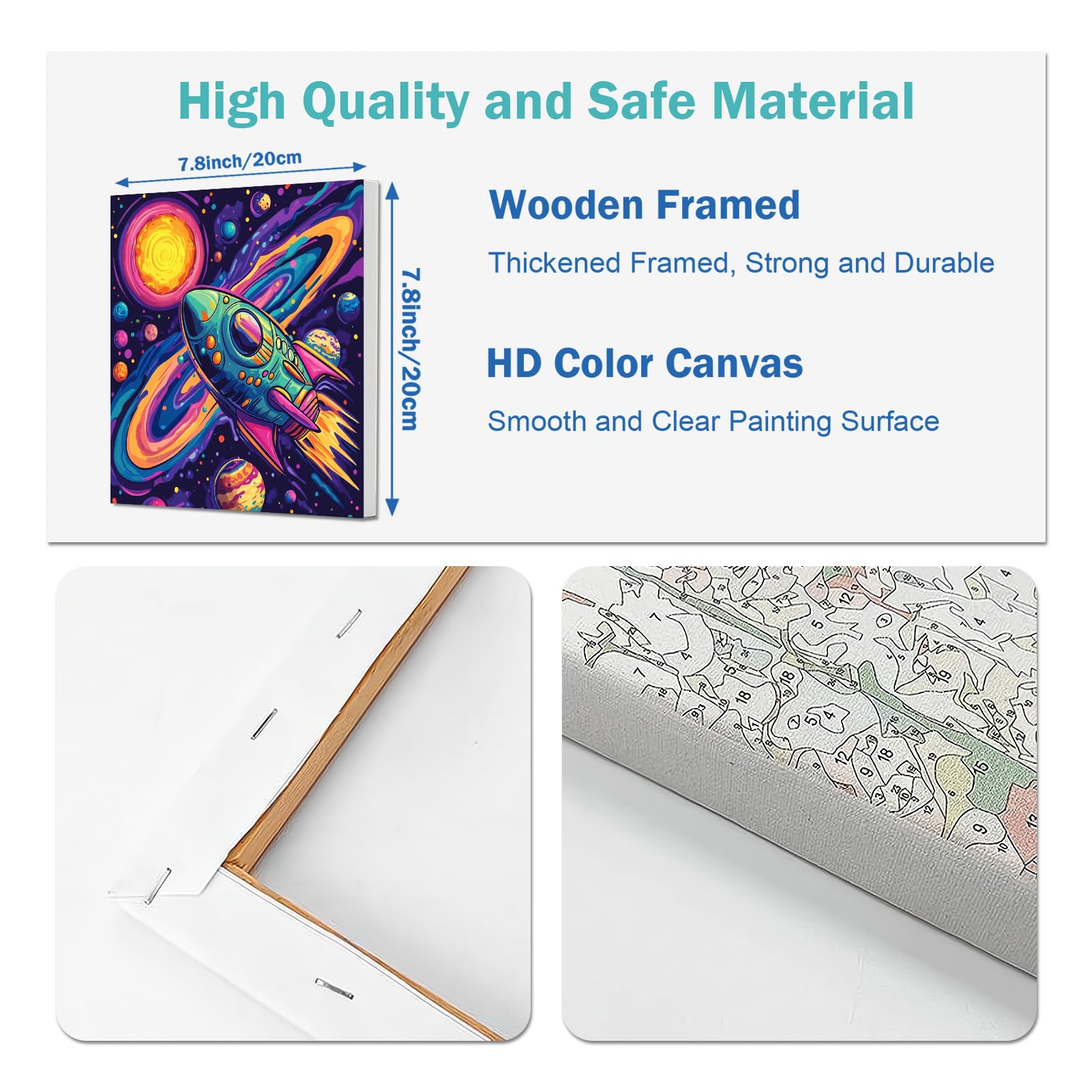 High-definition linen canvases enhance color clarity