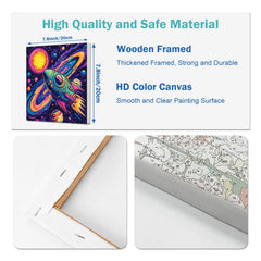 High-definition linen canvases enhance color clarity