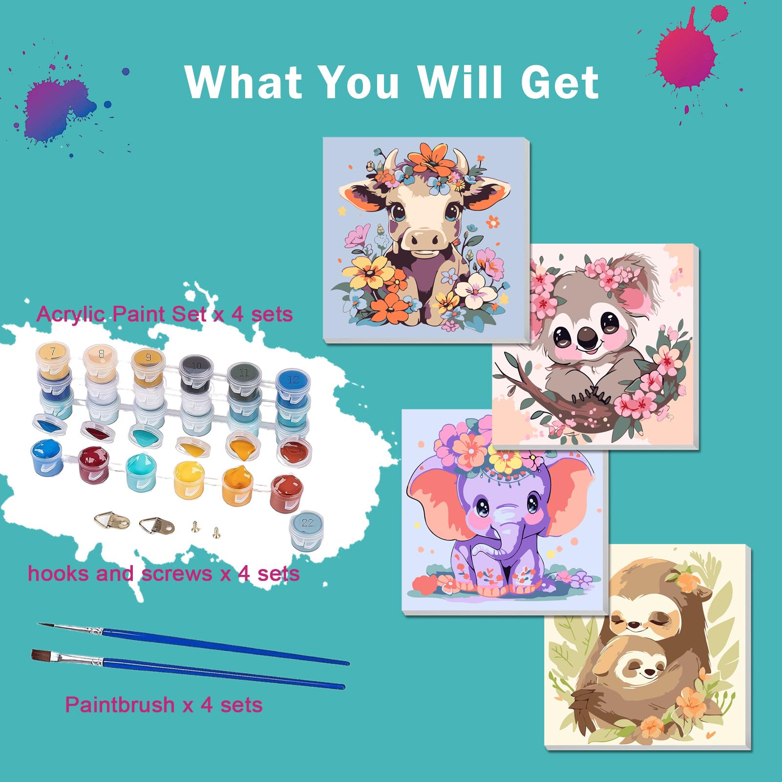 AILIBUT high-quality acrylic paints and brushes for vibrant art projects