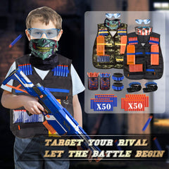 AILUKI bundle pack offers a complete ready-to-play Nerf set for kids.