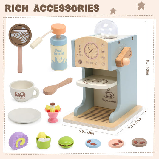 Aimafun milk frother toy with a pressable button for lifelike beverage prep.