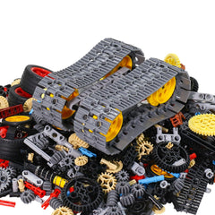 AIMATRIX 899Pcs Technic shock absorbers for smoother suspension simulations.