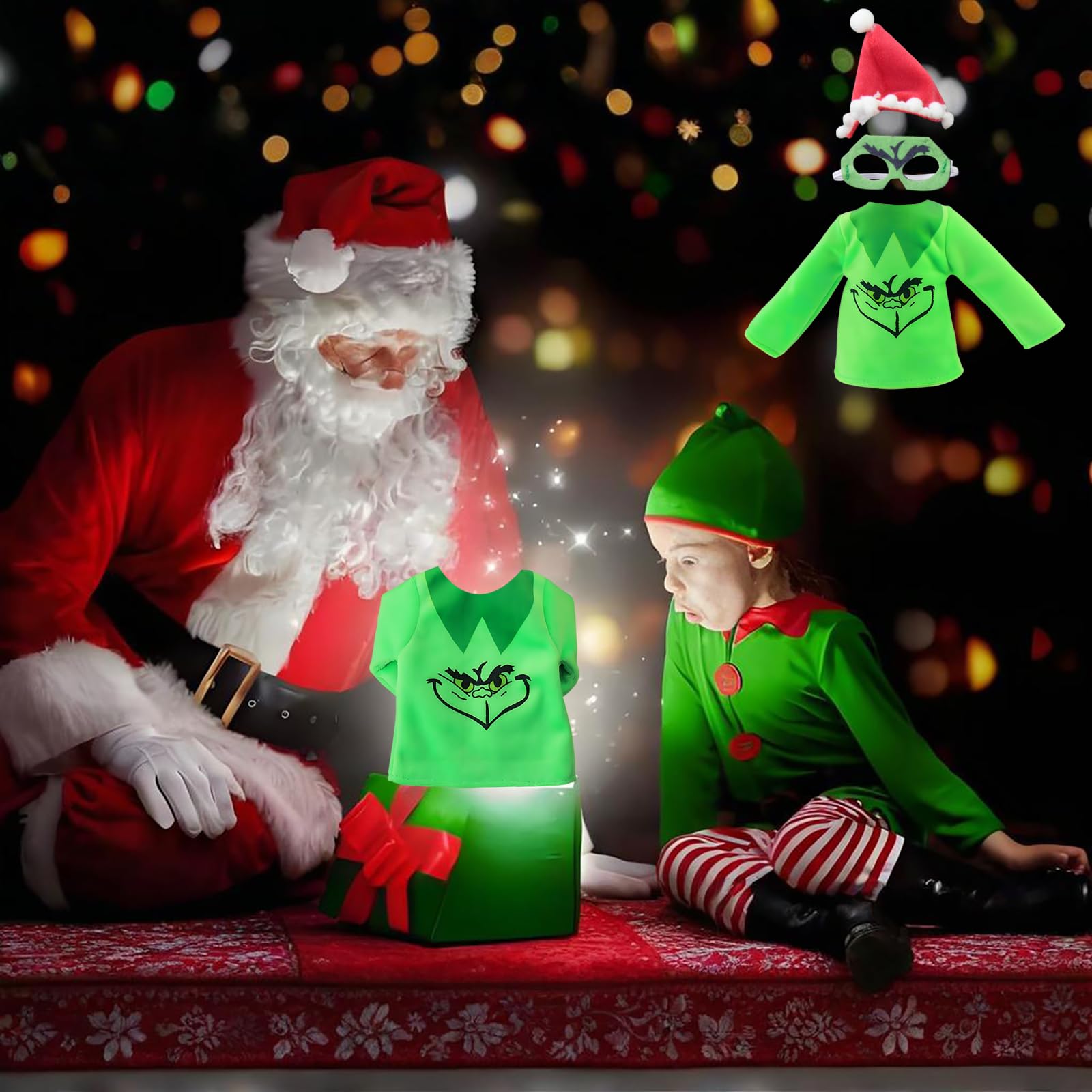 AimatRun green monster print clothes enhances doll outfits for festive storytelling