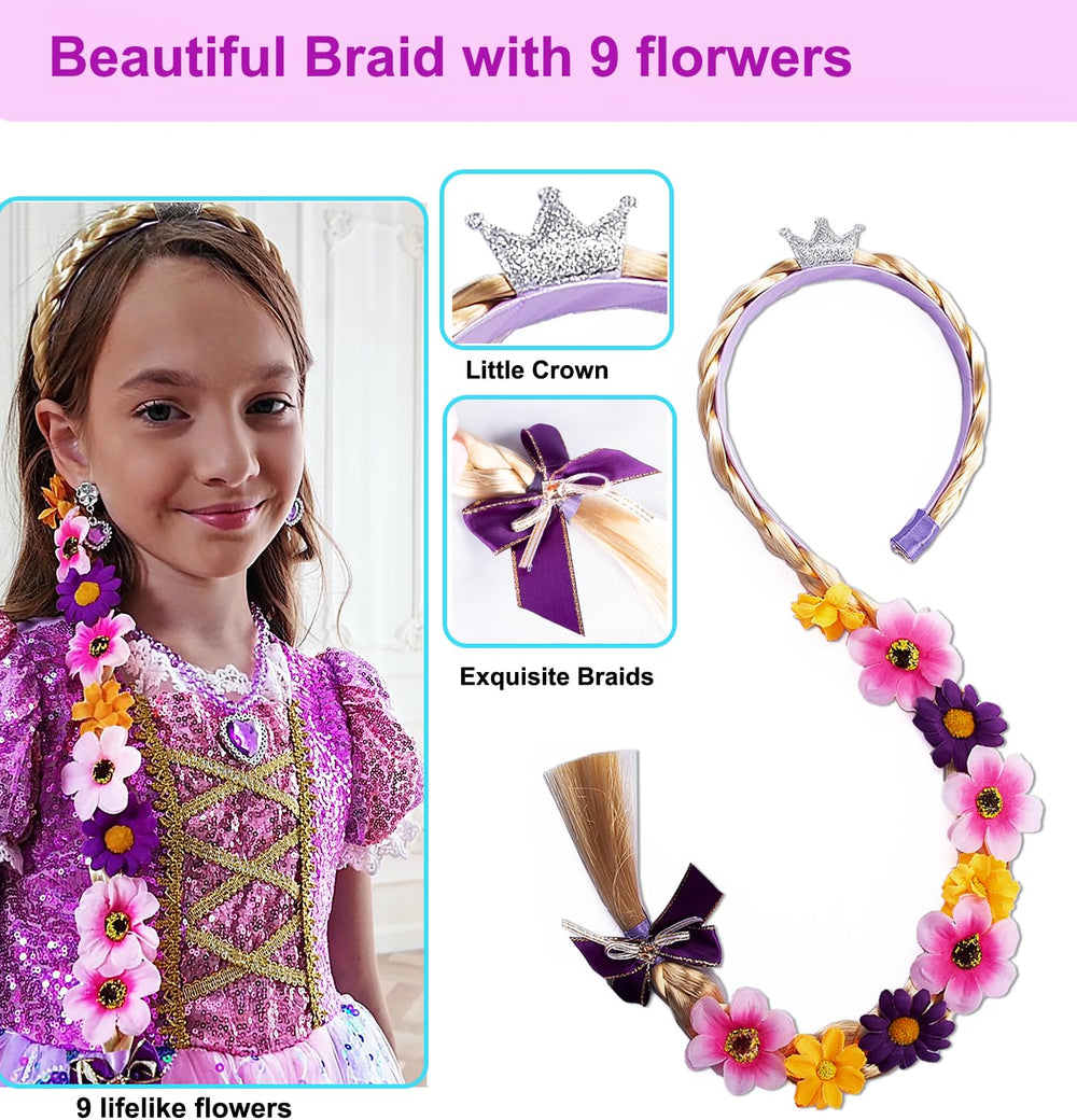 Aimeiar Princess Dress crown and wand set completes the magical costume ensemble.