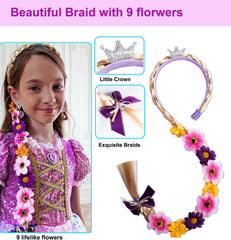 Aimeiar Princess Dress crown and wand set completes the magical costume ensemble.