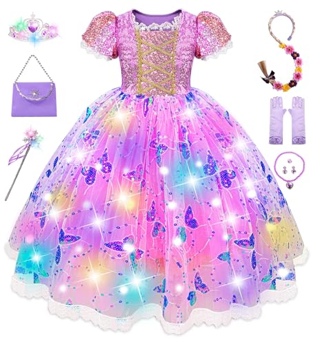 Aimeiar Princess Dress light-up bodice shines for magical playtime and party photos.