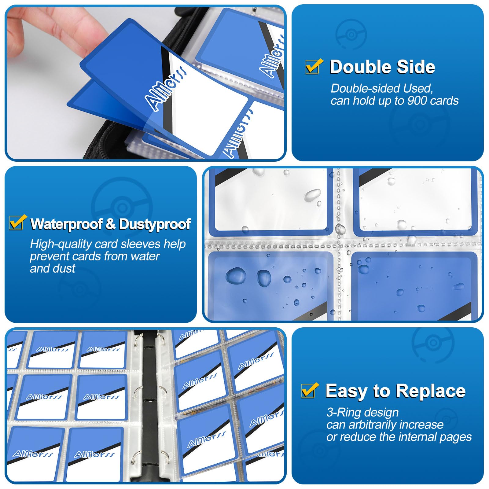 AIMerss zippered carrying case included for travel.