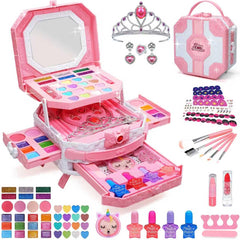 Aimidola 68-piece kids makeup kit with a colorful palette for imaginative play