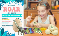 Aimiffy Dino Egg Dig Kit tools provide precise digging for kids.