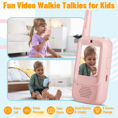 AIMINLRRN kid walkie talkie with video and photos boosts imaginative play.