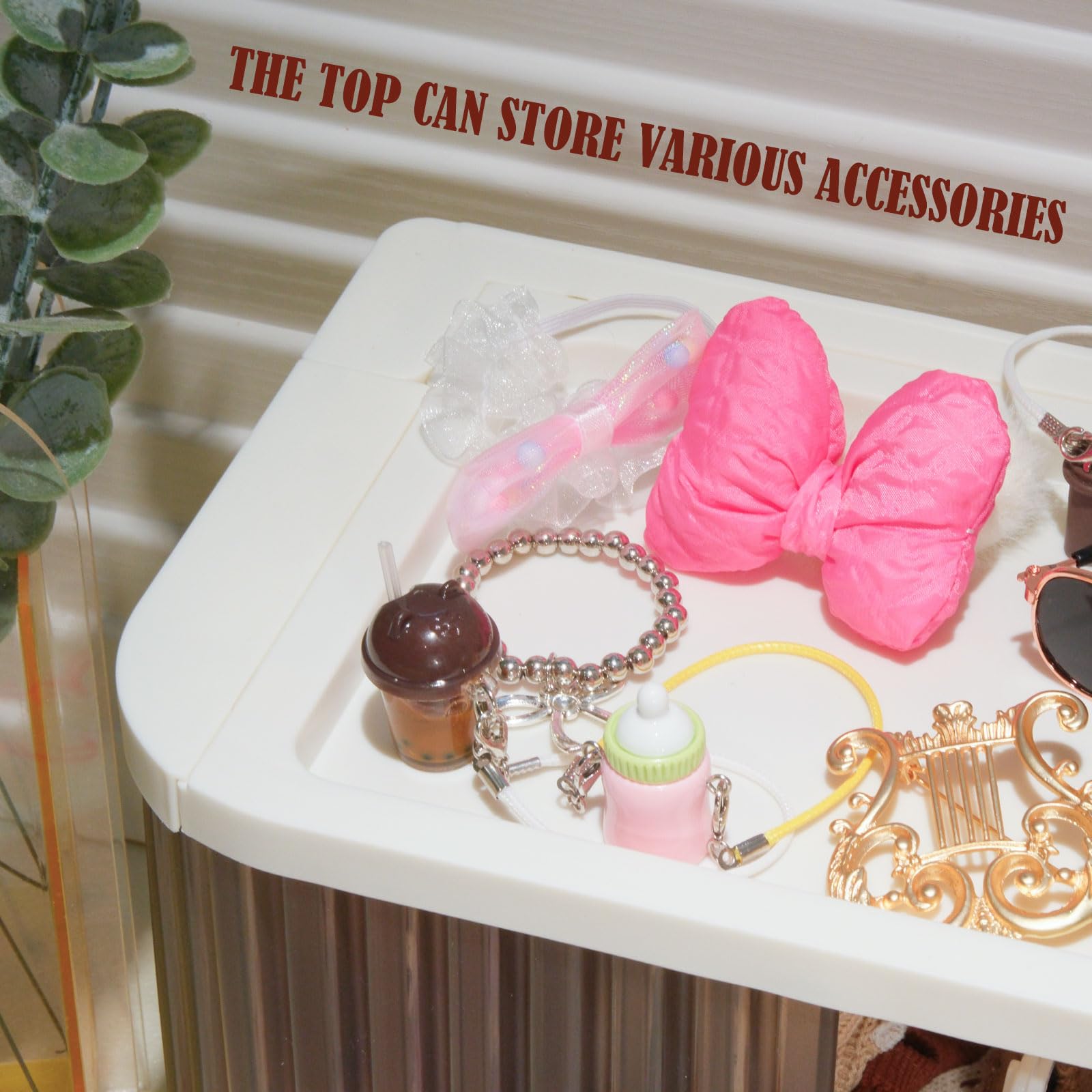 aimpiwt foldable doll wardrobe removable rod for easy hanging