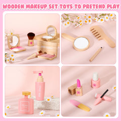 AINIOKA wooden lipstick tube for colorful pretend glam