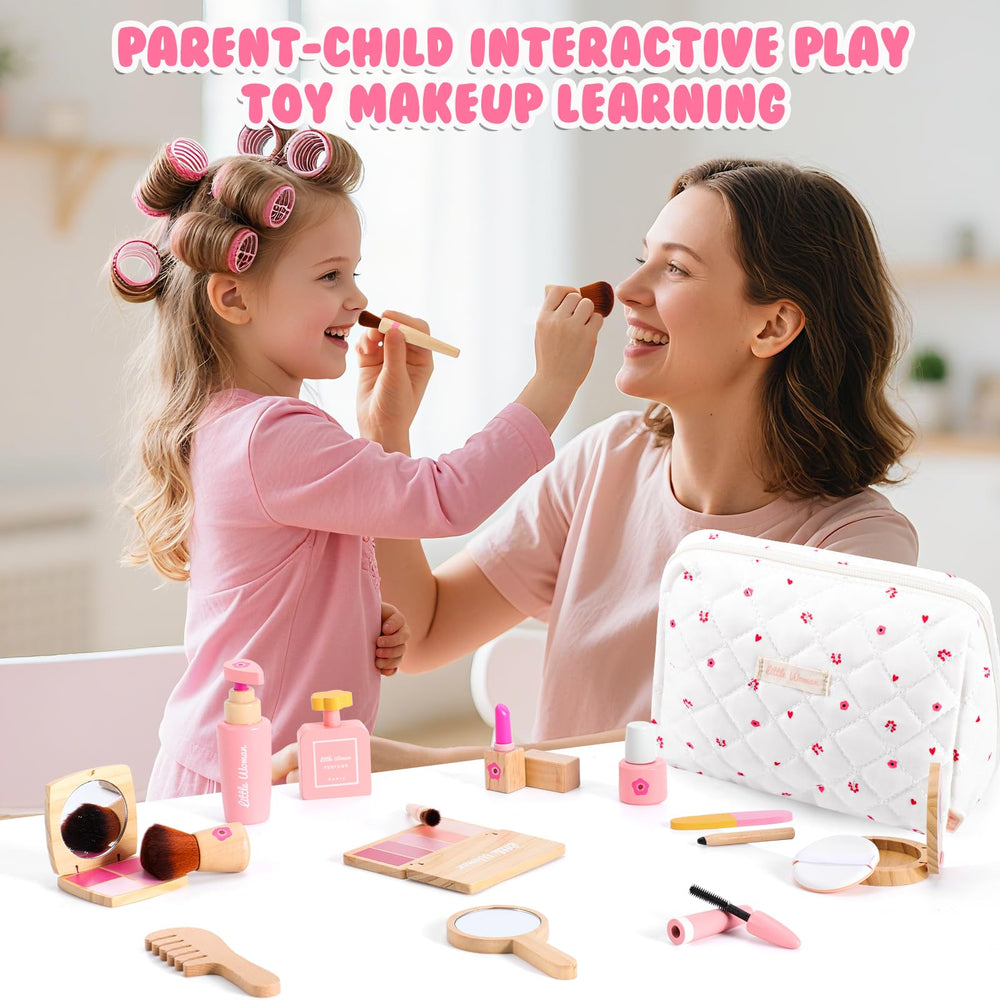 AINIOKA wooden makeup mirror for sharing pretend beauty play