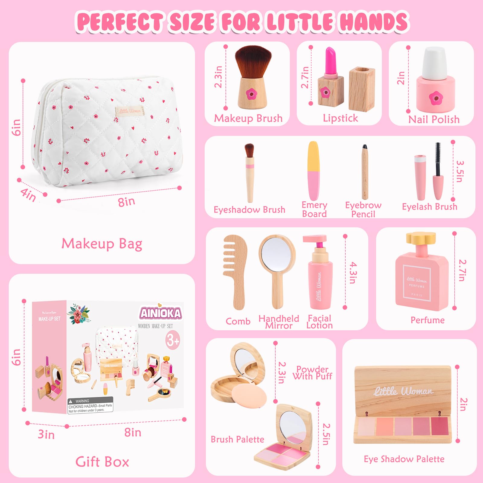 AINIOKA wooden mascara tube for creative dressing-up
