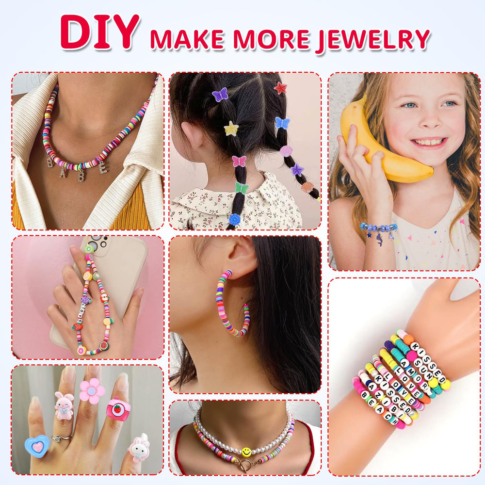 AIPRIDY strings, pliers, and instructions shown for quick bracelet crafting.
